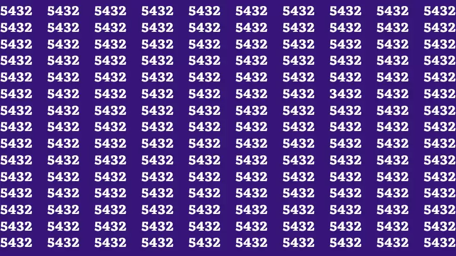 Observation Find it Out: If you have Sharp Eyes Find the number 3432 in 20 Secs