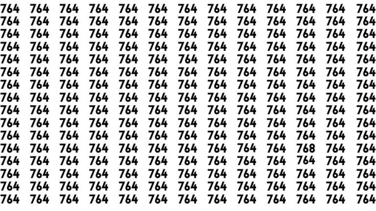 Test Visual Acuity: If you have Eagle Eyes Find the Number 768 in 15 Secs