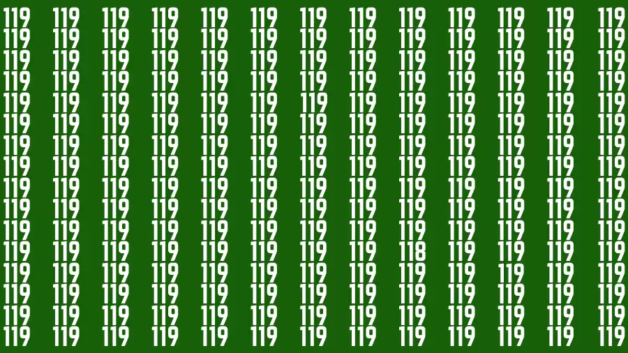 Observation Brain Challenge: If you have Hawk Eyes Find the Number 118 in 15 Secs