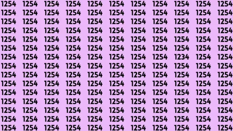 Observation Brain Test: If you have 50/50 Vision Find the Number 1234 in 15 Secs