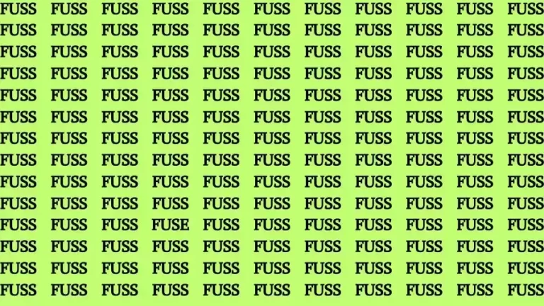 Observation Skill Test: If you have Keen Eyes Find the Word Fuse in 15 Secs