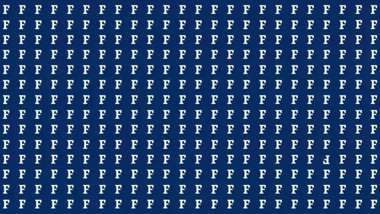 Observation Brain Challenge: If you have Eagle Eyes Find the Inverted F in 12 Secs