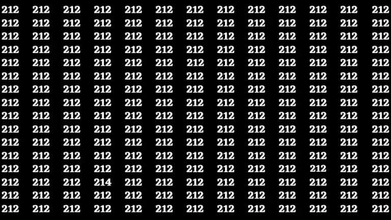 Observation Brain Test: If you have 50/50 Vision Find the Number 214 in 15 Secs