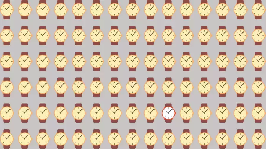Optical Illusion Challenge: If you have Eagle Eyes find the Odd Watch in 15 Seconds