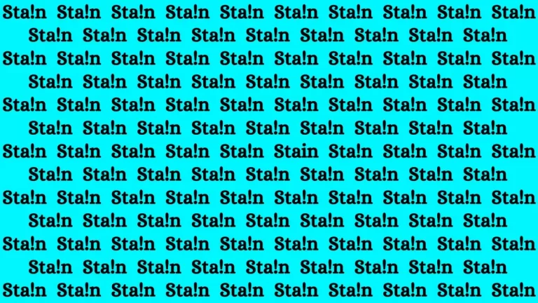 Test Visual Acuity: If you have Eagle Eyes Find the Word Stain in 15 Secs