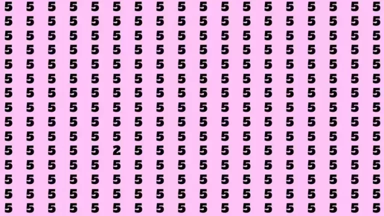 Optical Illusion Brain Challenge: If you have Sharp Eyes Find the number 2 among 5 in 12 Seconds?