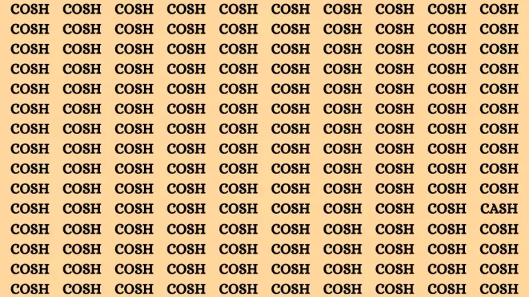 Observation Brain Challenge: If you have Hawk Eyes Find the word Cash In 15 Secs