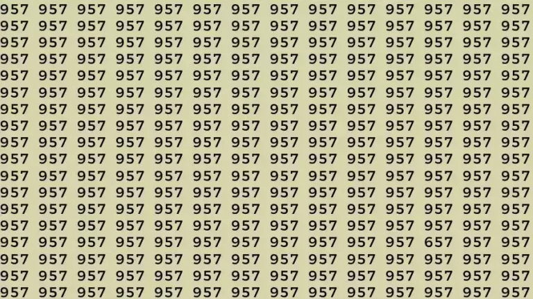 Optical Illusion Brain Test: If you have Eagle Eyes Find the number 657 among 957 in 7 Seconds?