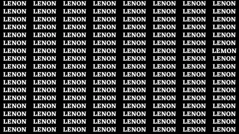 Observation Brain Test: If you have Eagle Eyes Find the Word Lemon in 12 Secs