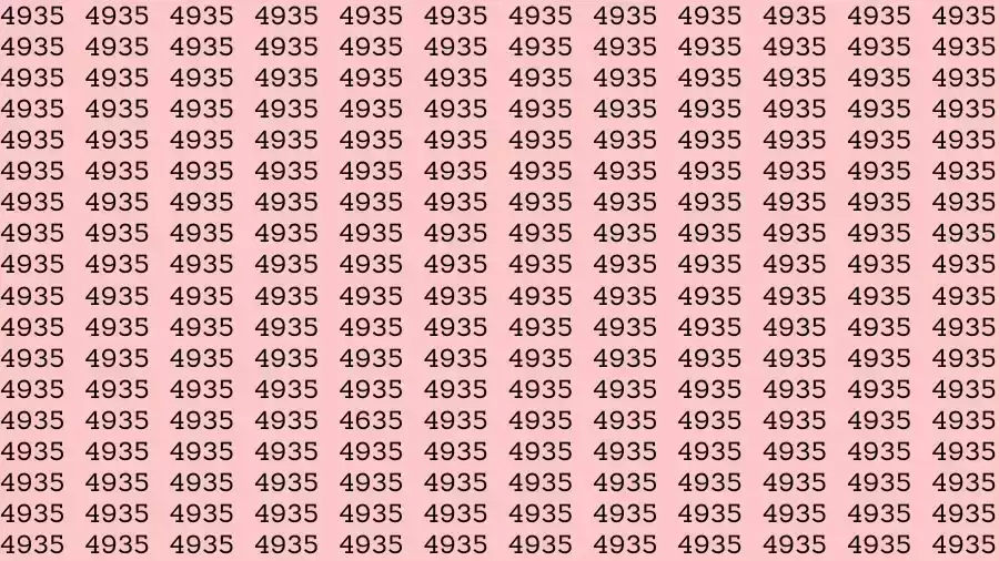 Optical Illusion Brain Test: If you have Eagle Eyes Find the number 4635 among 4935 in 12 Seconds?