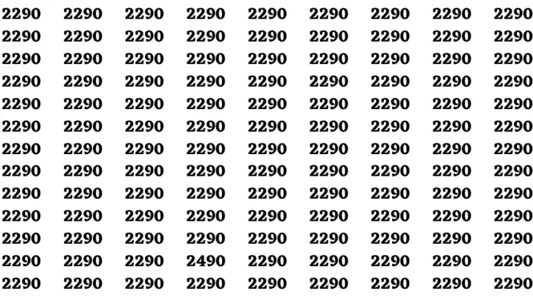 Observation Find it Out: If you have 50/50 Vision Find the Number 2490 in 15 Secs