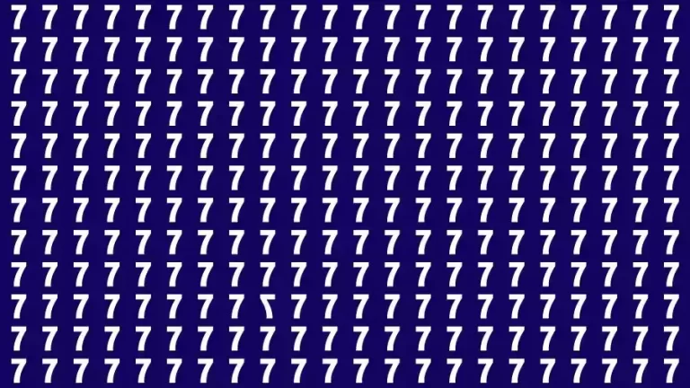 Optical Illusion Brain Challenge: If you have Eagle Eyes Find the inverted 7 in 10 Seconds?