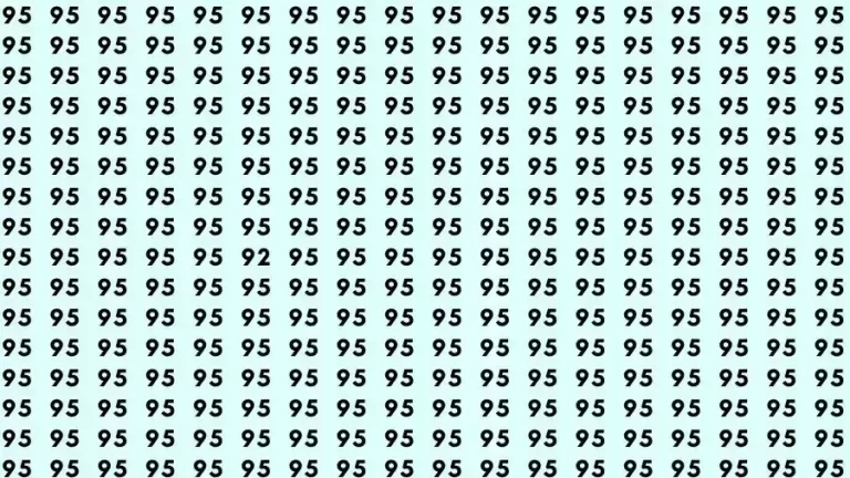 Observation Skill Test: If you have Eagle Eyes Find the number 92 in 15 Seconds?