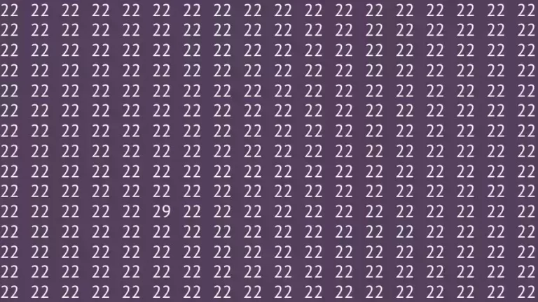 Optical Illusion Brain Test: If you have Hawk Eyes Find the number 29 among 22 in 10 Seconds?