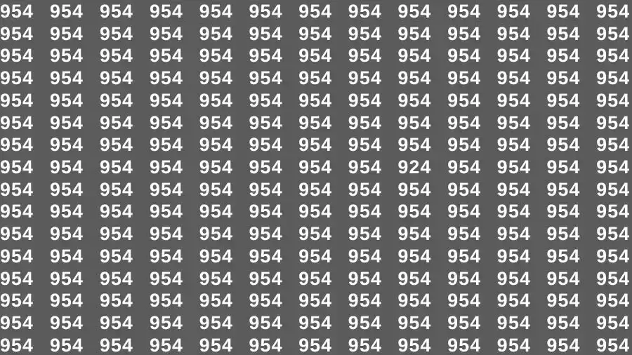 Observation Skill Test: If you have 50/50 Vision Find the number 924 among 954 in 15 Seconds?