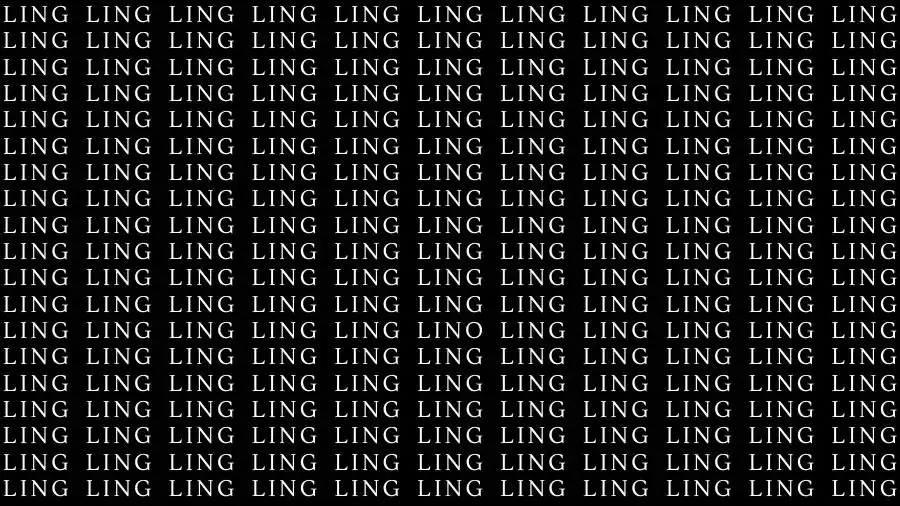 Optical Illusion Brain Test: If you have Sharp Eyes find the Word Lino among Ling in 15 Secs