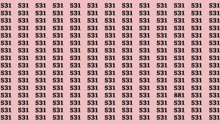 Observation Brain Test: If you have Eagle Eyes Find the Number 881 in 15 Secs