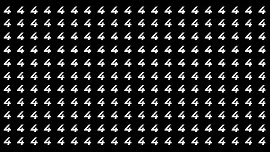 Optical Illusion Brain Challenge: If you have Sharp Eyes Find the number 7 among 4 in 12 Seconds?