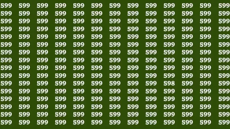 Observation Brain Challenge: If you have Eagle Eyes Find the Number 598 in 15 Secs