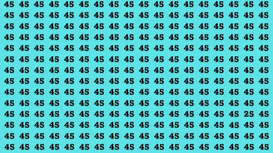 Observation Brain Test: If you have 50/50 Vision Find the Number 25 in 15 Secs