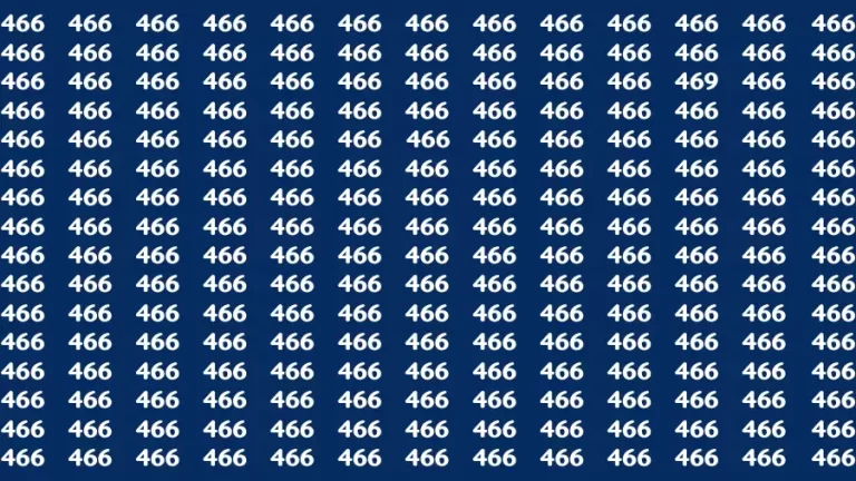 Observation Brain Challenge: If you have Sharp Eyes Find the number 469 in 20 Secs