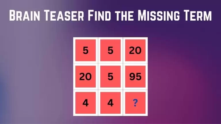 Brain Teaser Math Test: Can You Find the Missing Number in 20 Secs?