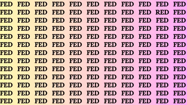 Observation Brain Test: If you have Sharp Eyes Find the Word Red in 15 Secs