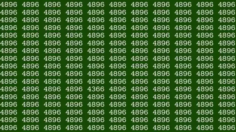 Optical Illusion Brain Test: If you have Eagle Eyes Find the number 4366 among 4896 in 12 Seconds?