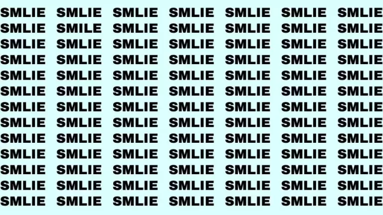 Observation Brain Test: If you have Eagle Eyes Find the word Smile in 15 Secs