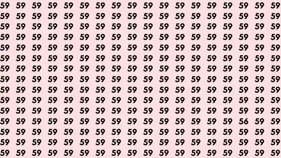 Observation Skill Test: If you have Eagle Eyes Find the number 56 among 59 in 15 Seconds?
