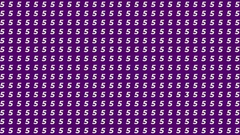 Optical Illusion Brain Test: If you have Eagle Eyes Find the number 3 among 5 in 12 Seconds?