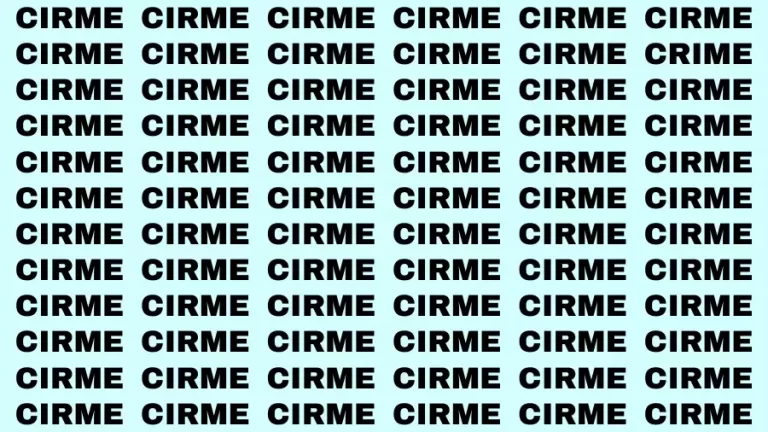 Observation Brain Test: If you have 50/50 Vision Find the word Crime In 15 Secs