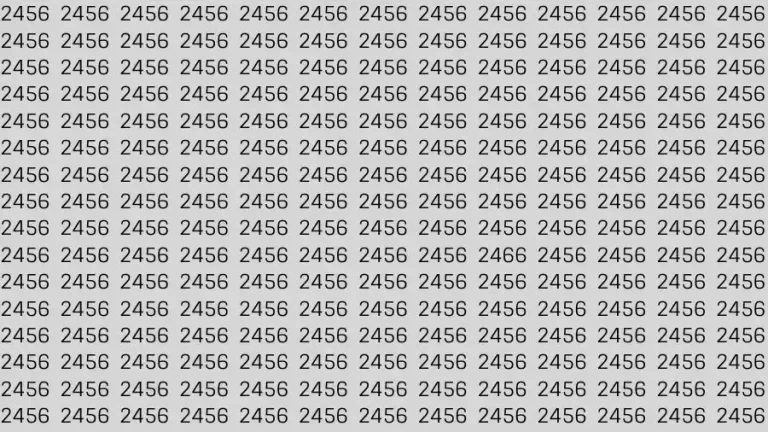 Optical Illusion Brain Test: If you have Sharp Eyes Find the number 2466 among 2456 in 12 Seconds?