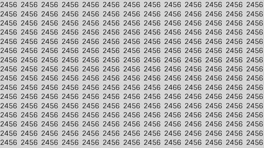Optical Illusion Brain Test: If you have Sharp Eyes Find the number 2466 among 2456 in 12 Seconds?