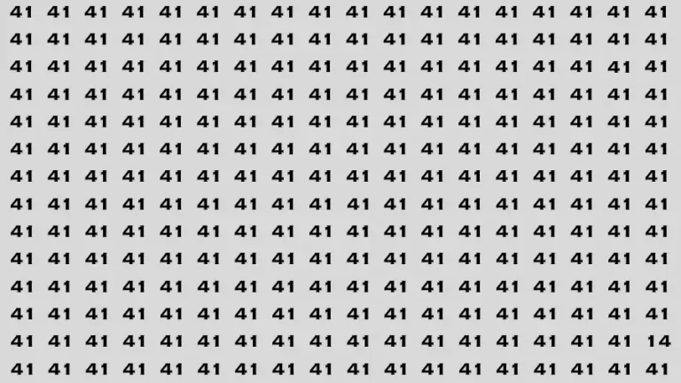 Observation Brain Test: If you have Sharp Eyes Find the number 14 in 20 Secs