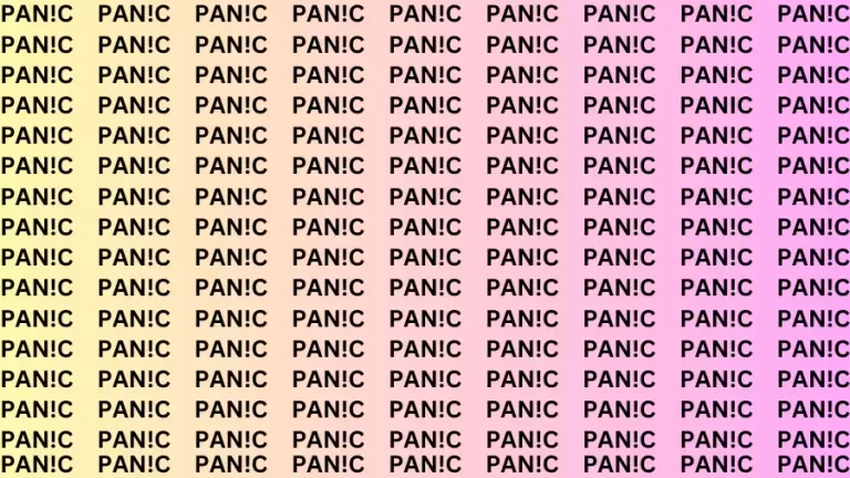 Observation Brain Test: If you have Eagle Eyes Find the Word Panic in 12 Secs