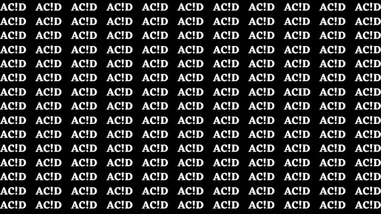 Observation Brain Test: If you have Sharp Eyes Find the Word Acid in 15 Secs