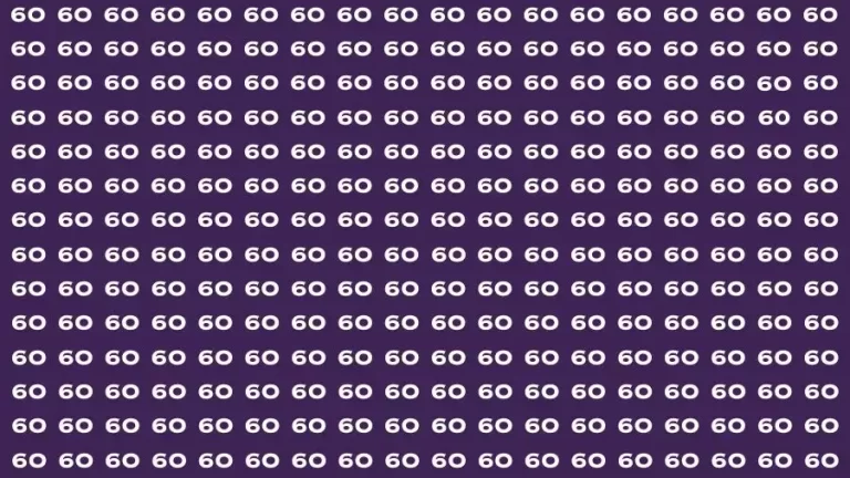 Observation Brain Test: If you have Hawk Eyes Find the Number 60 in 15 Secs