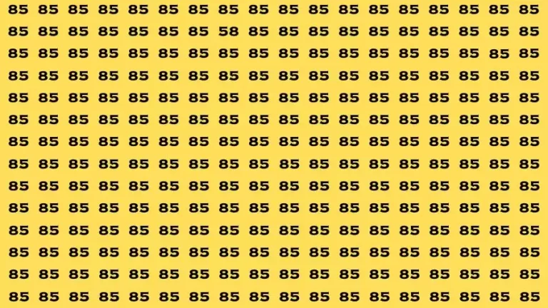 Brain Test: If you have Eagle Eyes Find the Number 58 among 85 in 15 Secs