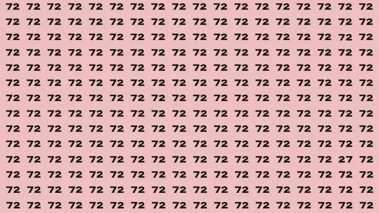 Observation Brain Test: If you have 50/50 vision Find the Number 27 in 20 Seconds