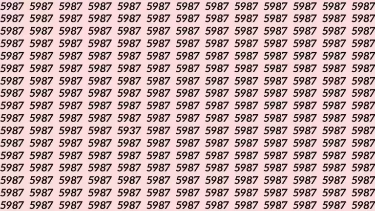 Observation Skills Test: If you have Eagle Eyes Find the number 5937 among 5987 in 10 Seconds?