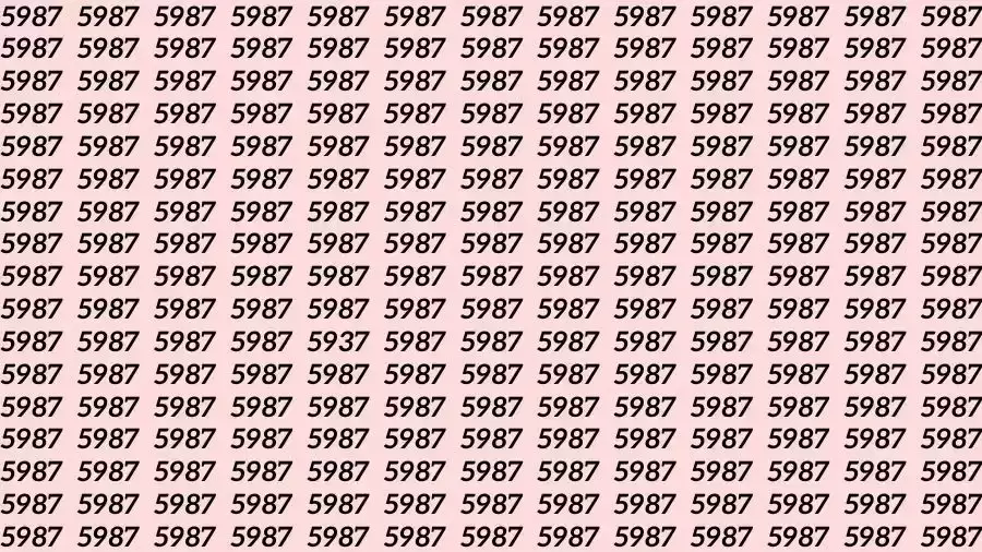 Observation Skills Test: If you have Eagle Eyes Find the number 5937 among 5987 in 10 Seconds?
