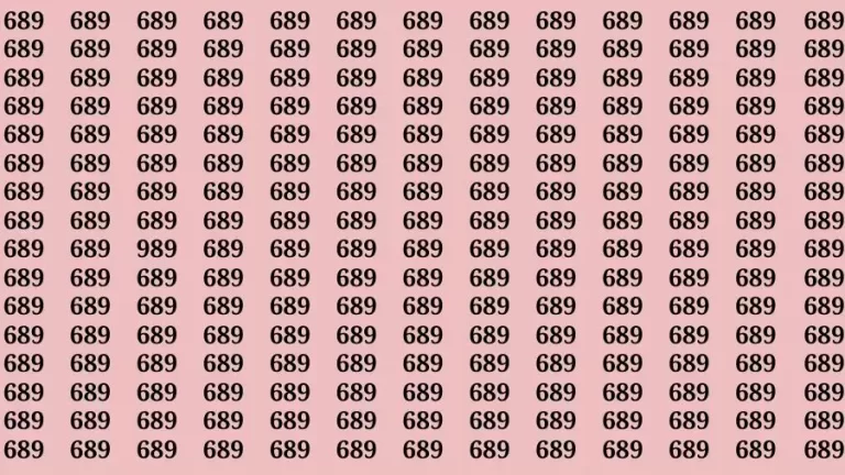 Brain Test: If you have Eagle Eyes Find the Number 989 in 15 Secs