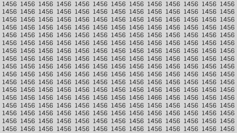 Optical Illusion Brain Test: If you have Sharp Eyes Find the number 1466 among 1456 in 18 Seconds?