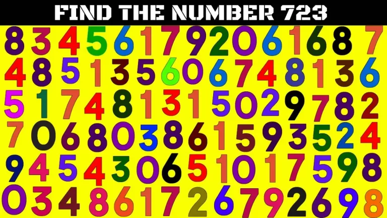 Optical Illusion Brain Test: If you have 50/50 Vision Find the Number 723 in 15 Secs