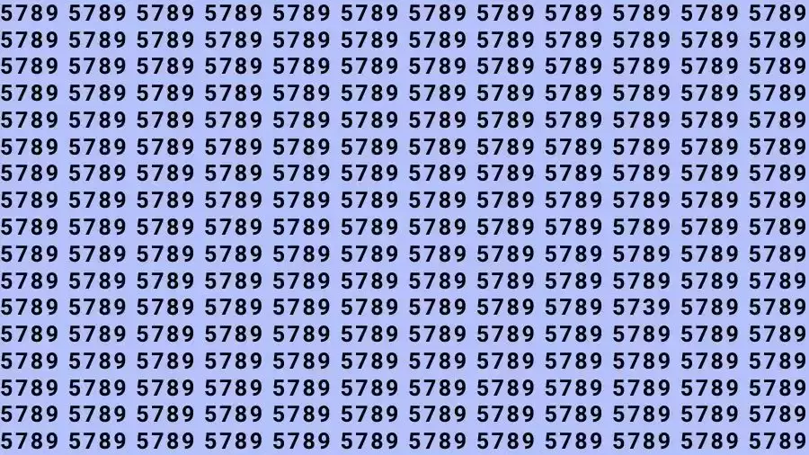 Observation Skills Test: If you have Eagle Eyes Find the number 5739 among 5789 in 14 Seconds?