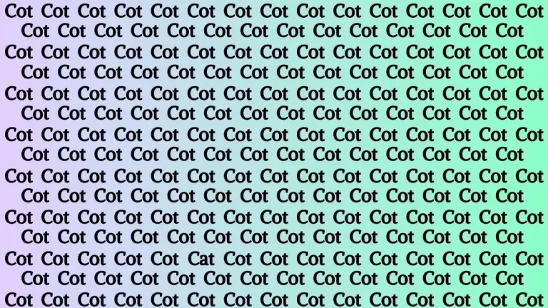 Puzzle for IQ Test: Only Detective Brains can Spot the word Cat in 12 Secs