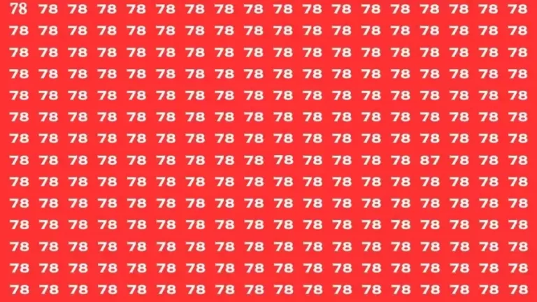 Brain Test: If you have Eagle Eyes Find the Number 87 among 78 in 15 Secs