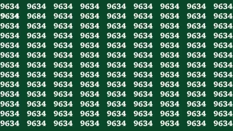 Observation Brain Test: If you have Sharp Eyes Find the number 9684 in 20 Secs