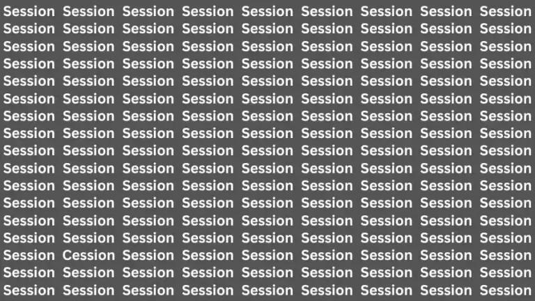 Observation Brain Test: If you have Eagle Eyes Find the Cession among Session in 10 Secs